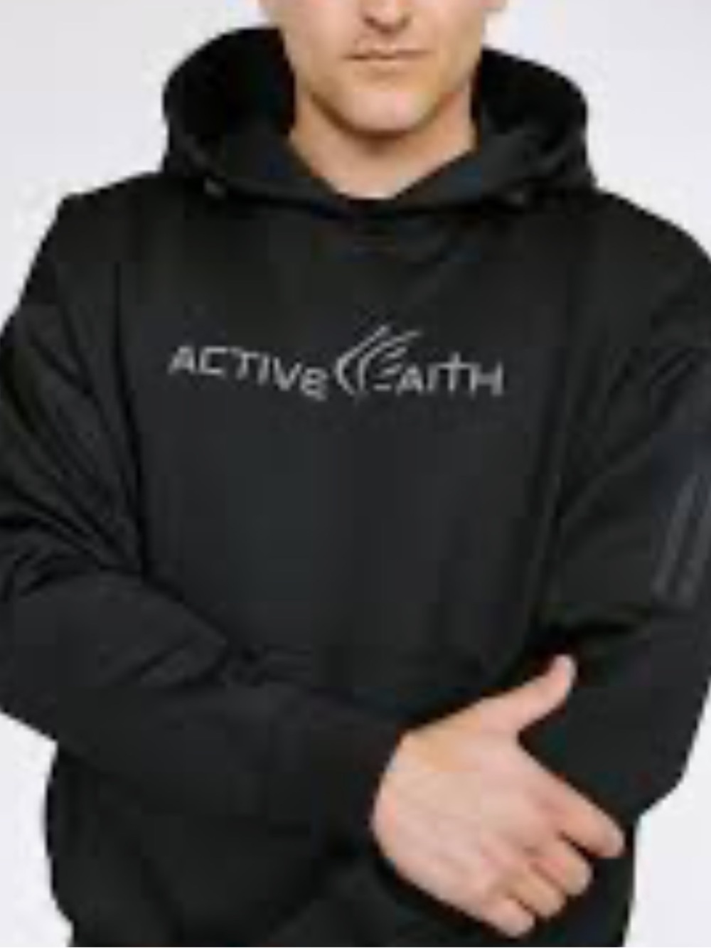 Active faith  Black Logo Hoodie!! Quality!! M